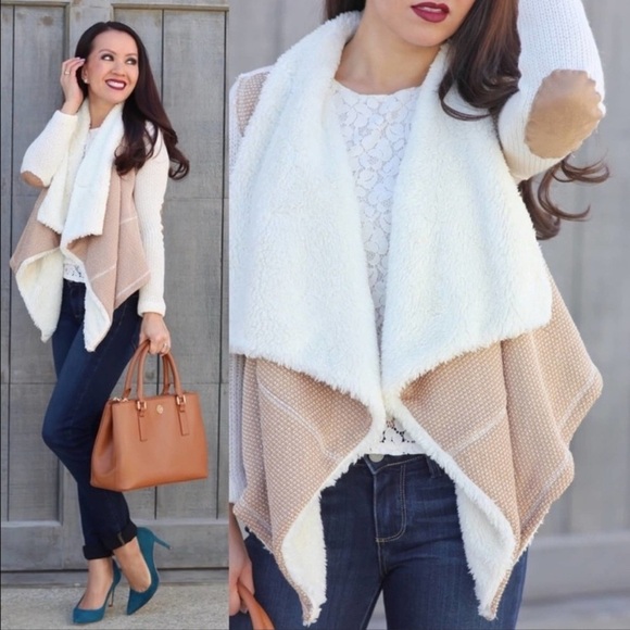 Anthropologie Saturday Sunday Mixed Fabric Sherpa Lined Cardigan size Medium - Picture 1 of 15